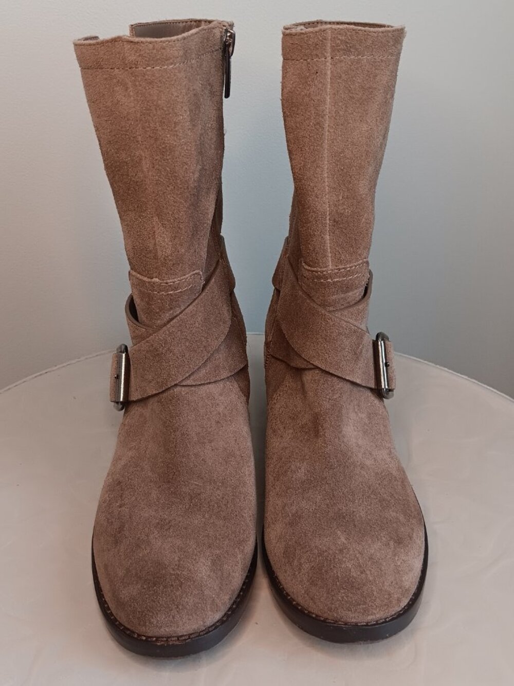 Vince Camuto Wethima Suede Moto Boots Size 6 - Picture 5 of 10
